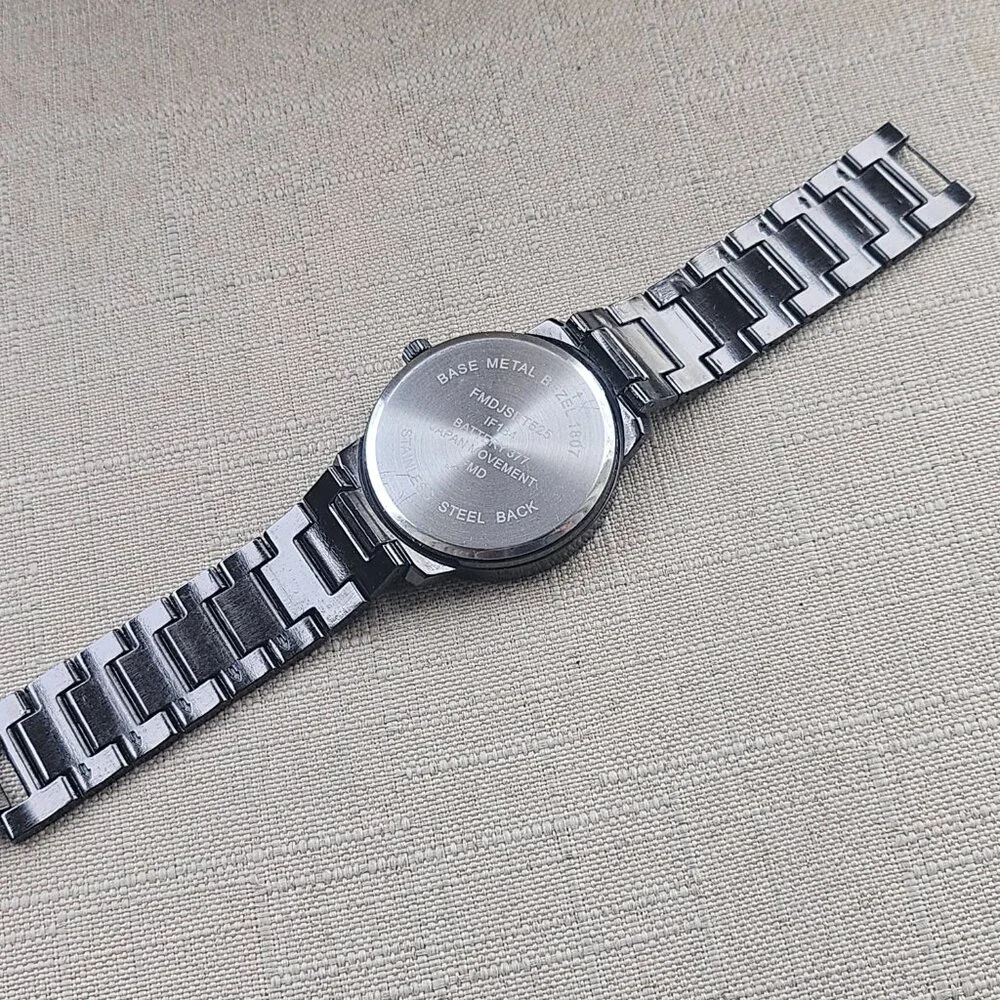 FMD Men Watch Black Tone Analog Wrist Watch